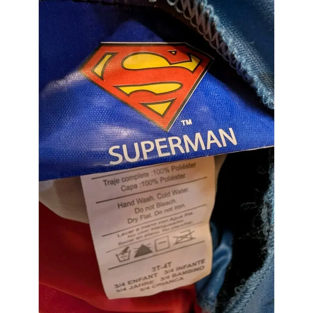 Superman Halloween Costume 3T/4T Muscle Jumpsuit & Cape DC Comics Toddler Boys - Picture 7 of 13